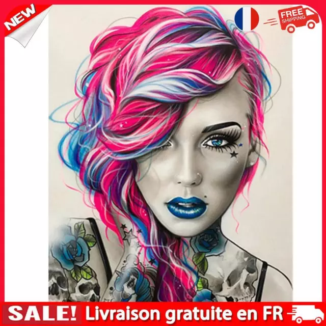 5D DIY Tattoo Girl Full Square Drill Diamond Painting Mosaic Picture (2)