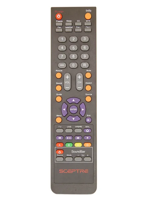 Original Sceptre TV E195BV-SMQR E205BVSMQC E325UDMQR X409BVF Remote Control