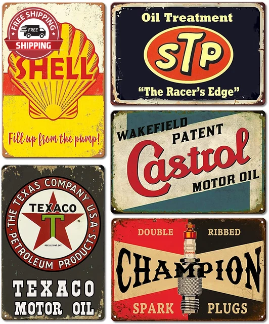 Vintage Metal Tin Signs Retro Garage Signs for Men Wall Decorations Old Car Shop
