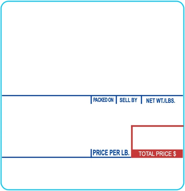 58Mm X 60Mm Labels for CAS Scales (8020) | 40Mm Core | 500 Labels/Roll | 12 Roll