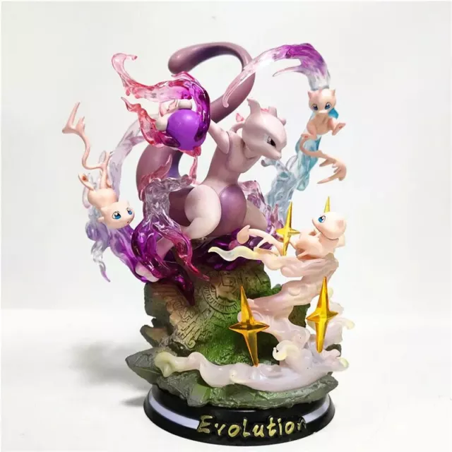 Figurine Pokémon Evolution en PVC, Charizard, Salamèche, Mewtwo, Mew,  modèle à collectionner, jouet avec lumière