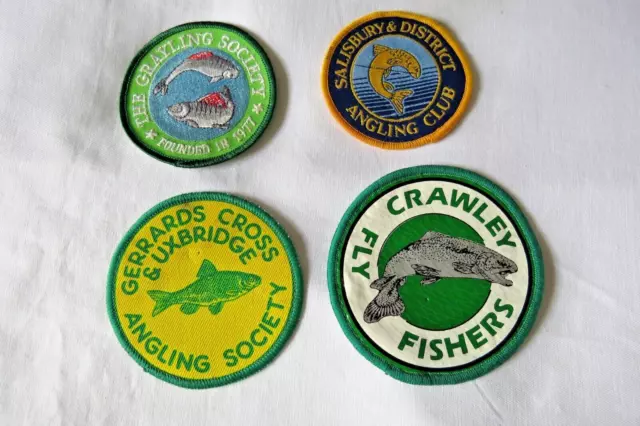 Four Sew On  Fishing Badges