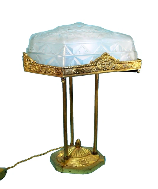 Qazqa Art Deco Tischlampe „Kevie“ – Bronze, 35 Cm Hoch, E27, Dimmbar, Für Wohnzimmer & Schlafzimmer