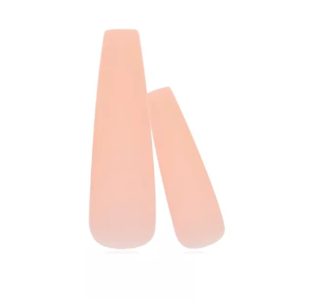 Nude Matte Extra Long False Nails Coffin Frosted XXL Press On Full Cover set 24 3