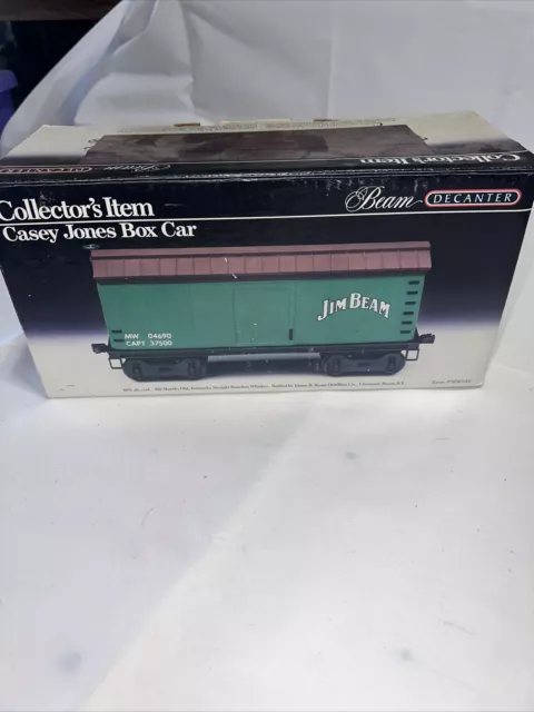 Jim Beam Casey Jones Box Car Train Bourbon Decanter Green With Box Jim Beam Casey Jones Box Car Train Bourbon Decanter Green With Box