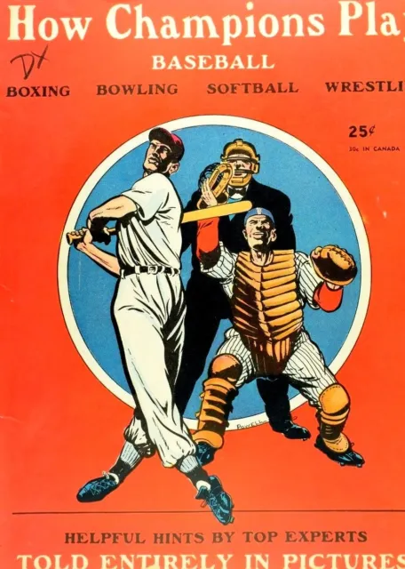 1948 How Champions Play Baseball Comic Book - Powell Art - Street & Smith