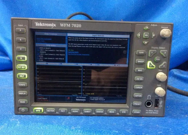 Tektronix WFM7020 Multi-Standard Multi-Format Waveform Monitor -CLEAN-