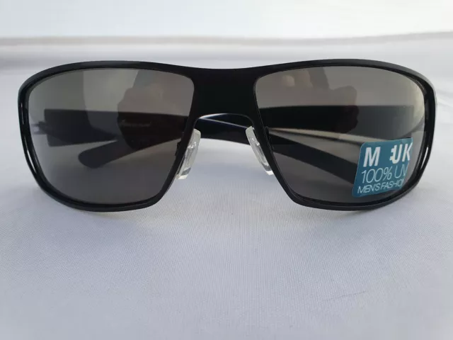 Boots M:UK  Wraparound Sports  Sunglasses Mens Black UV Protection Unisex