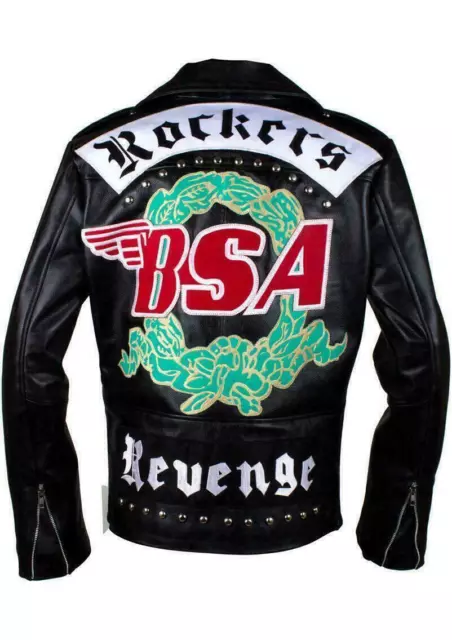 George Michael Faith Jacket, BSA Faith Rockers Revenge Black Real Leather Jacket