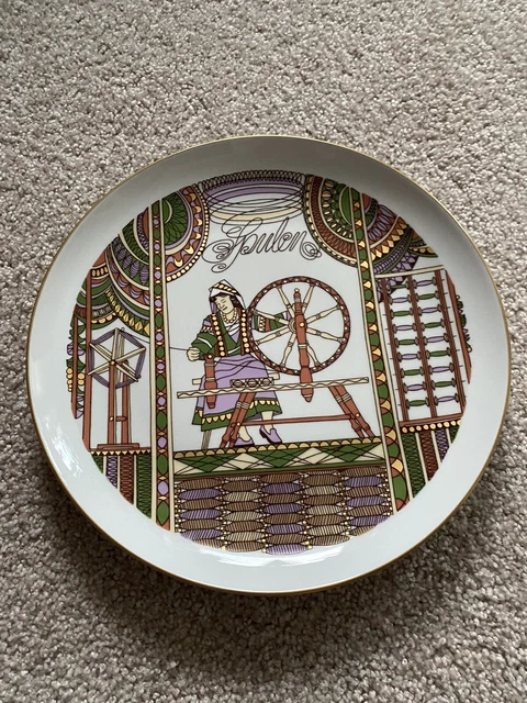 Hutschenreuther Wandteller Spulen 1983