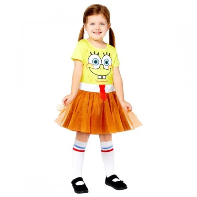SpongeBob Girls Child Costume Fancy Dress Up Costume Book Week Party 3-4Yrs Old