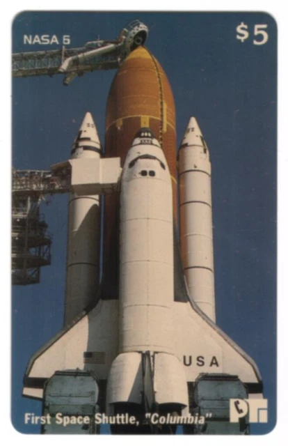 NASA 6: $5. 'Columbia' On Launch Pad - First Space Shuttle Card Only Phone Card