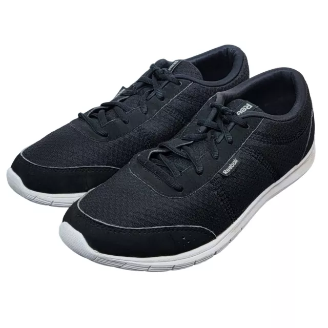 Reebok Walk Ahead Action RS Sneakers Womens 7.5 Black Walking Shoes Athletic 3