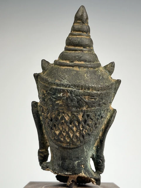 Thai Thailand Ayutthaya bronze Buddha Bronze Buddha Head ca. 18-19th century 5