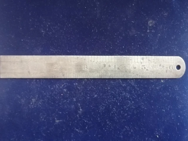 Vintage J Rabone & Sons 6"No. 12 Metal  Ruler