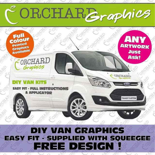 DIY VAN VEHICLE Car Custom Vinyl Graphics Sign Writing Kit Decals