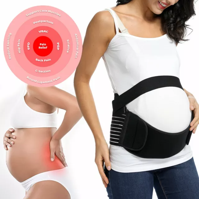 Women Maternity Belly Belt Waist  Abs Support Bump Lumbar Back Brace Band Girdle