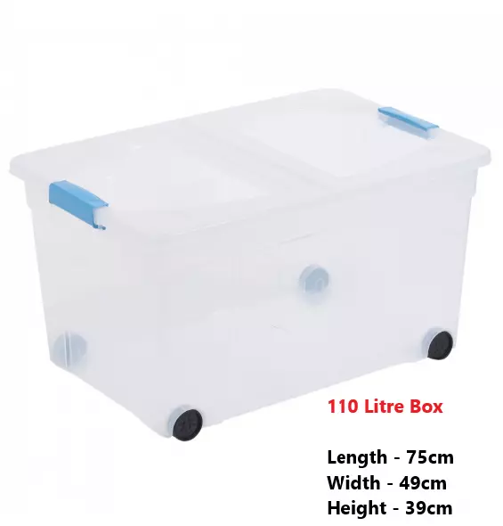 Quality Plastic Storage Boxes Clear Box With Lids Home Office Stackable UK