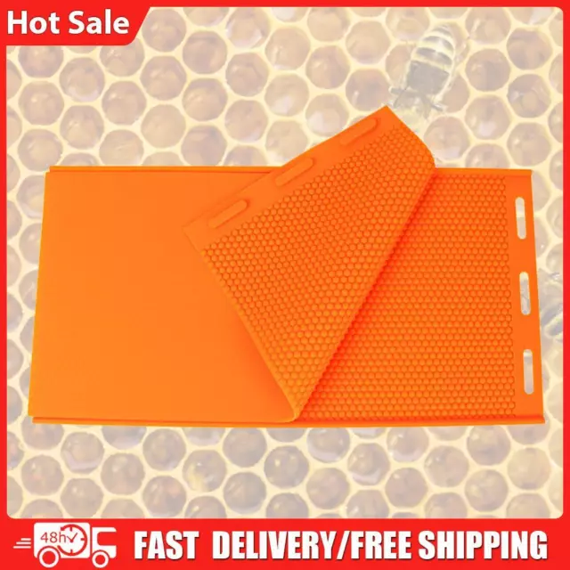 2pcs Beeswax Mold Silicone Beeswax Foundation Mold Beekeeping Tools (Orange)