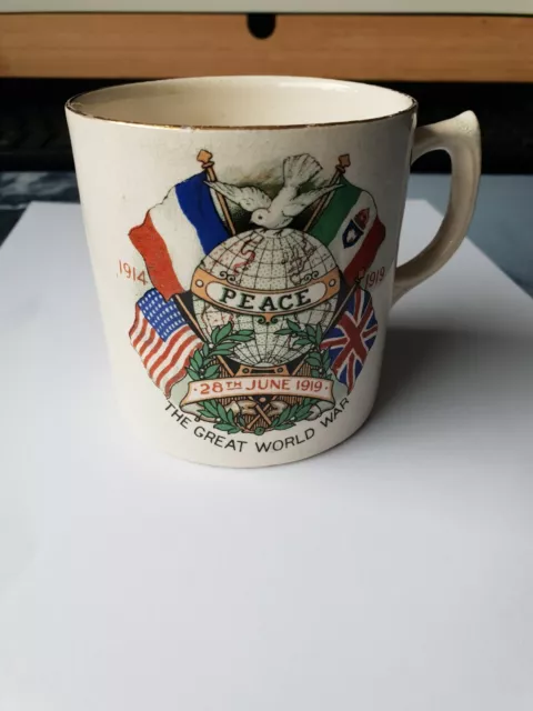 X913 Great War Peace Mug 28th June, 1919 Peace And Justice