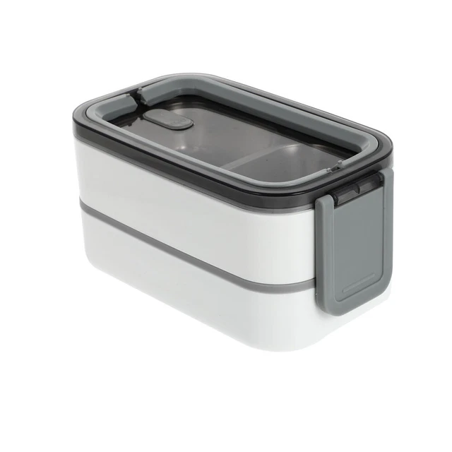 Contenitore porta pranzo doppio scomparto e posate