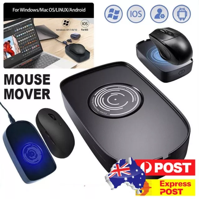 USB Mouse Jiggler with Button Driver-Free Mouse 5V 1A Wired Wireless Mouse  Compatible for Computer Awakening for Keeps PC Active