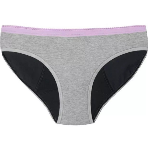 THINX BTWN TEEN Period Underwear Bikini Panties Grey 15-16 Regular ...