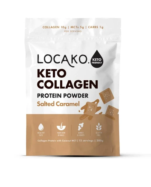 Locako Cetogénica Colágeno Proteína Polvo Salado Caramelo 300g