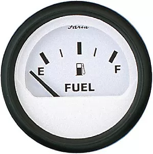 New Euro White Series faria Instruments 12901 2" Fuel Level Gauge