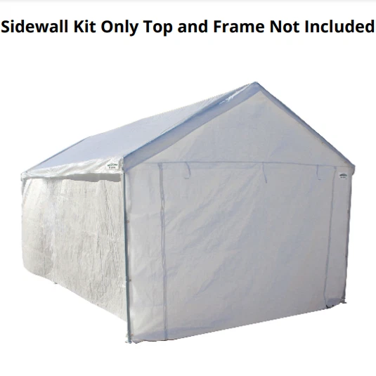 CANOPY GARAGE SIDE Wall Kit 10x20 Car Shelter Big Tent Parking Carport
