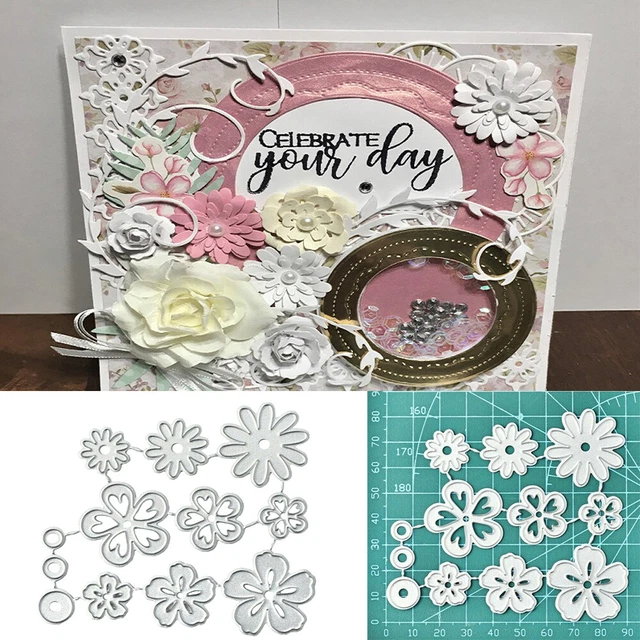 Flowers Metal Cutting Dies Stencil Cards Making Scrapbooking Embossing Craft Kit