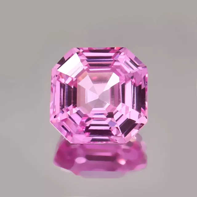 AAA Grade Natural Ceylon Royal Pink Sapphire 10x10 MM Asscher Cut Loose Gemstone