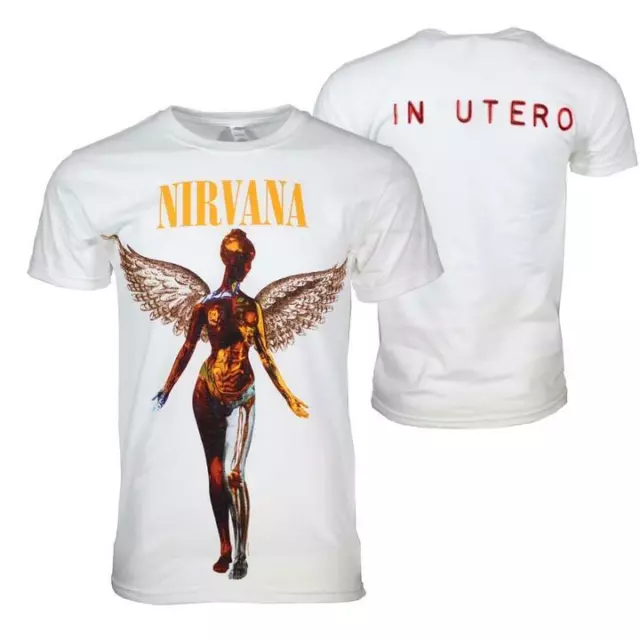 New Nirvana In Utero Kurt Cobain Grunge Live Nation Band T-Shirt badhabitmerch 3