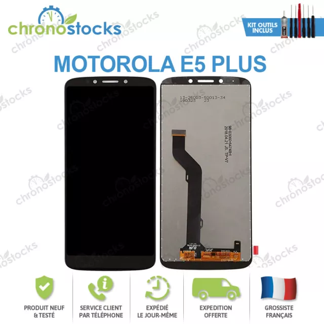 Ecran LCD vitre tactile pour Motorola E5 Plus XT-1924 noir