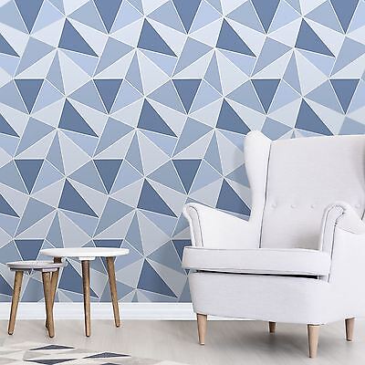 Fine Decor FD42001 Luxe Aqua Marin Sommet Papier Peint Géométrique Aqua Bleu Marine 