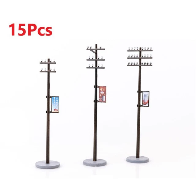 Aménagement paysager miniature décoration 15 pièces modèle de chemin de fer