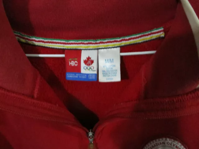 Canada Olympic Team Sweatshirt Adult M 2006 Turin Torino Red 1/4 Zip Olympics 2