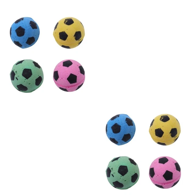 24 pezzi spugna calcio palline piccole palline colorate per gatto giocattolo