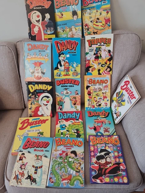 BEANO DANDY TOPPER Buster Annuals job lot 16 60's 70's 80's 90s 00 £29. ...