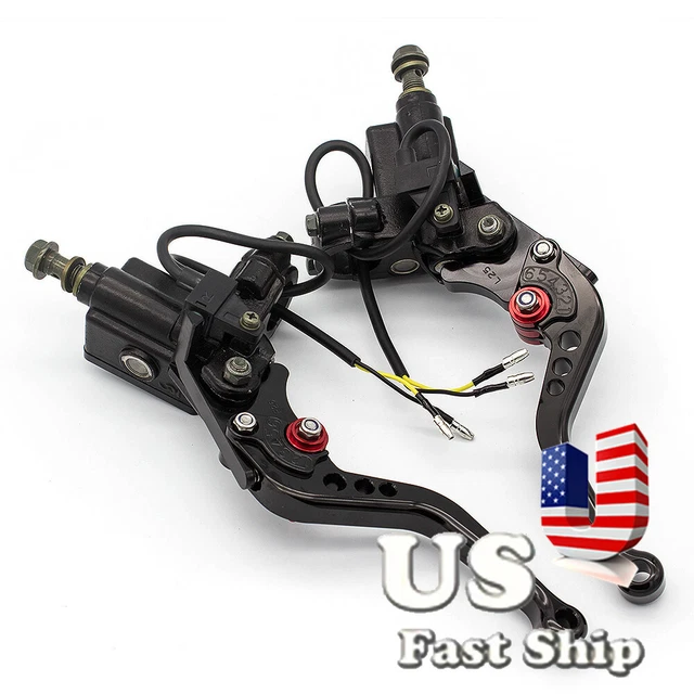 CNC DUAL BRAKE Clutch Master Cylinder Reservoir hydraulic Levers 22mm