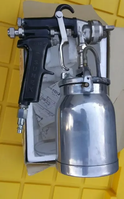 Sunex Spray Gun SX 70a Vintage in Box Chrome