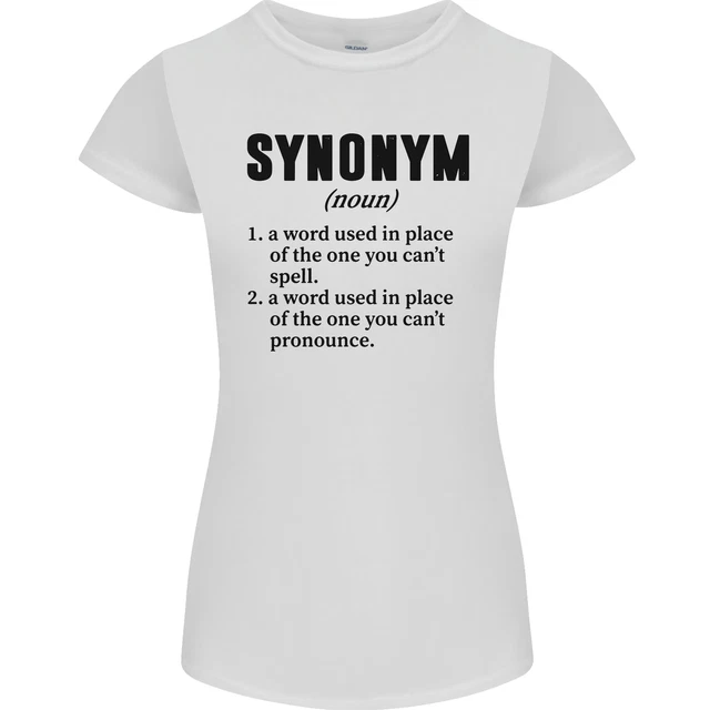 Synonym Divertente Definizione Slogan Donna Minuta Taglio Maglietta