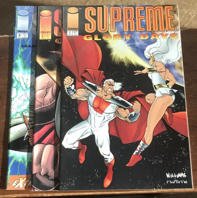 SUPREME GLORY DAYS (1994 Image) #1-2  Rob Liefeld  COMPLETE COMICS Lot +BONUS!
