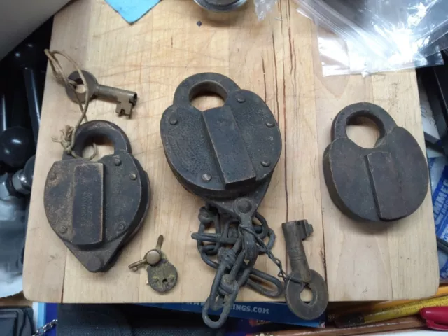 Vintage Antique Pad Lock Assortment