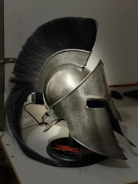 Casque Spartiate Réplique "300" Du Roi Leonidas - Acier 18 - Taille Unique (Circonférence ~68 Cm) - Décoratif - 2