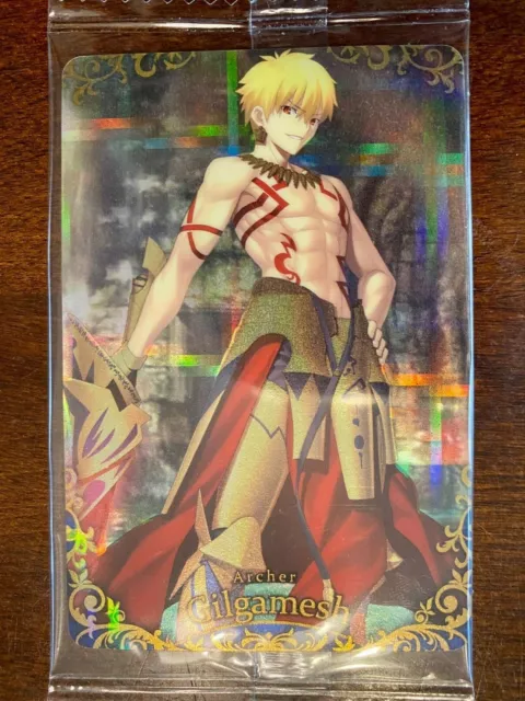 Fate Grand Order FGO Wafer Card RARE Archer Gilgamesh Secret Foil Holo Ataraxia