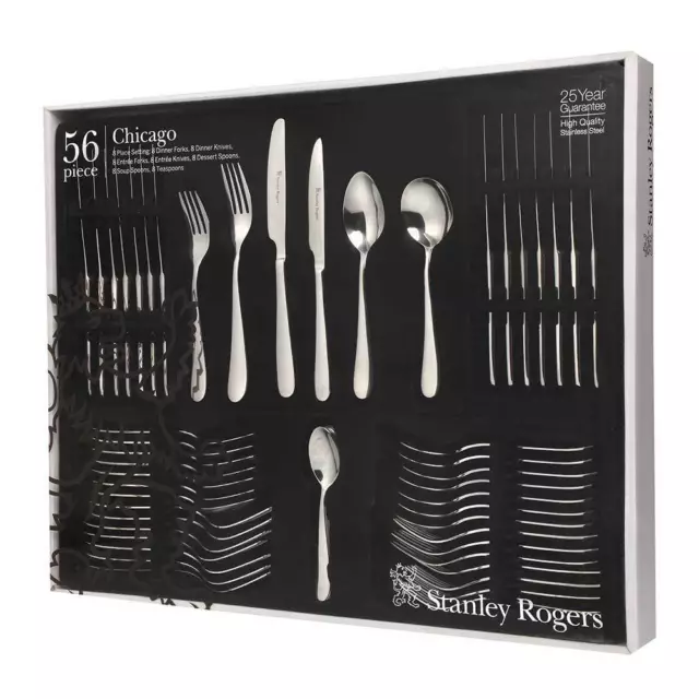 Stanley Rogers 56Pc Chicago Stainless Steel Cutlery 56 Piece