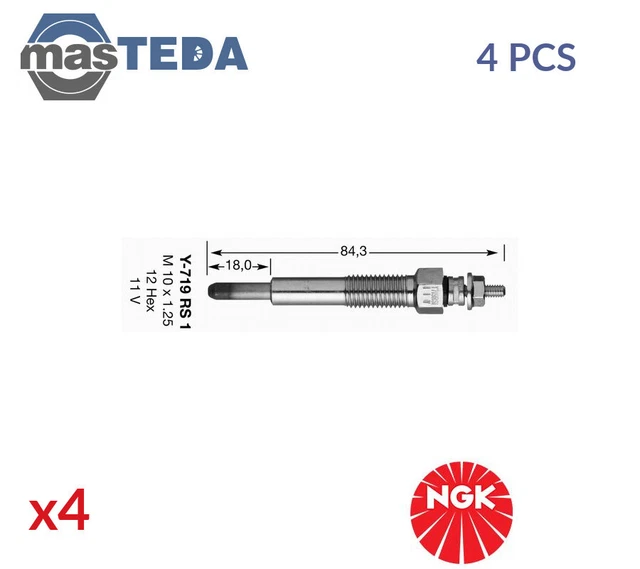 Bougies De Préchauffage Fydun - Lot De 4 Pièces Pour Fiat Doblo Et Autres Modèles - Compatible 0100276008, 0250203002 - Stabilité Mécanique Excellente