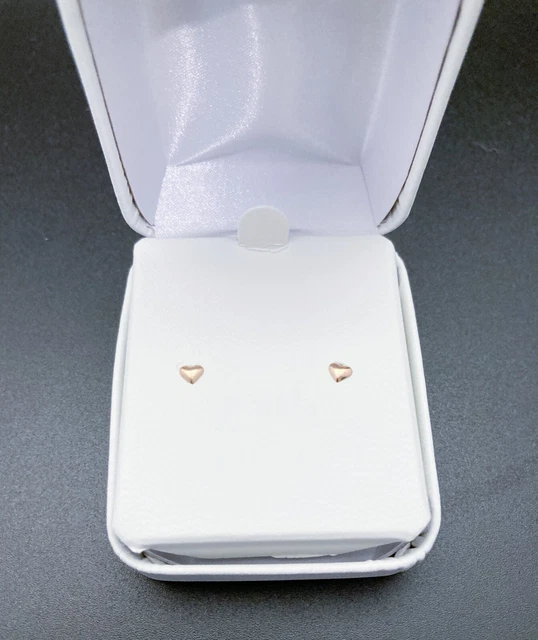 Madi K 14k Yellow Gold Heart Post Earrings