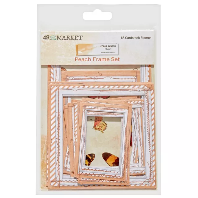 49 & Market - COLOR SWATCH PEACH - Marcos de cartulina 18 piezas #CSP24975